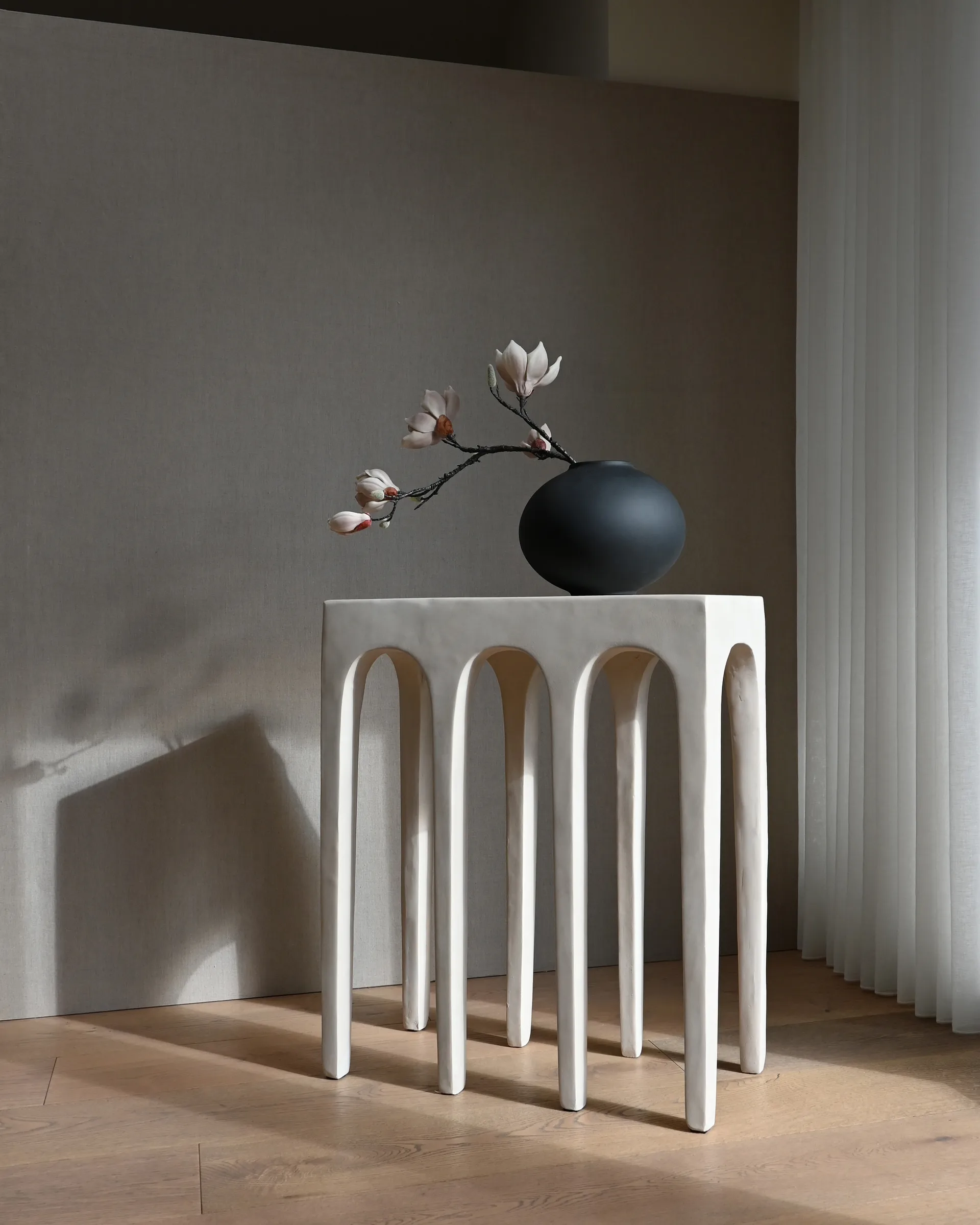 Τραπέζι τοίχου Bow Console 70.5x80 εκατοστά, Birch 101 Copenhagen