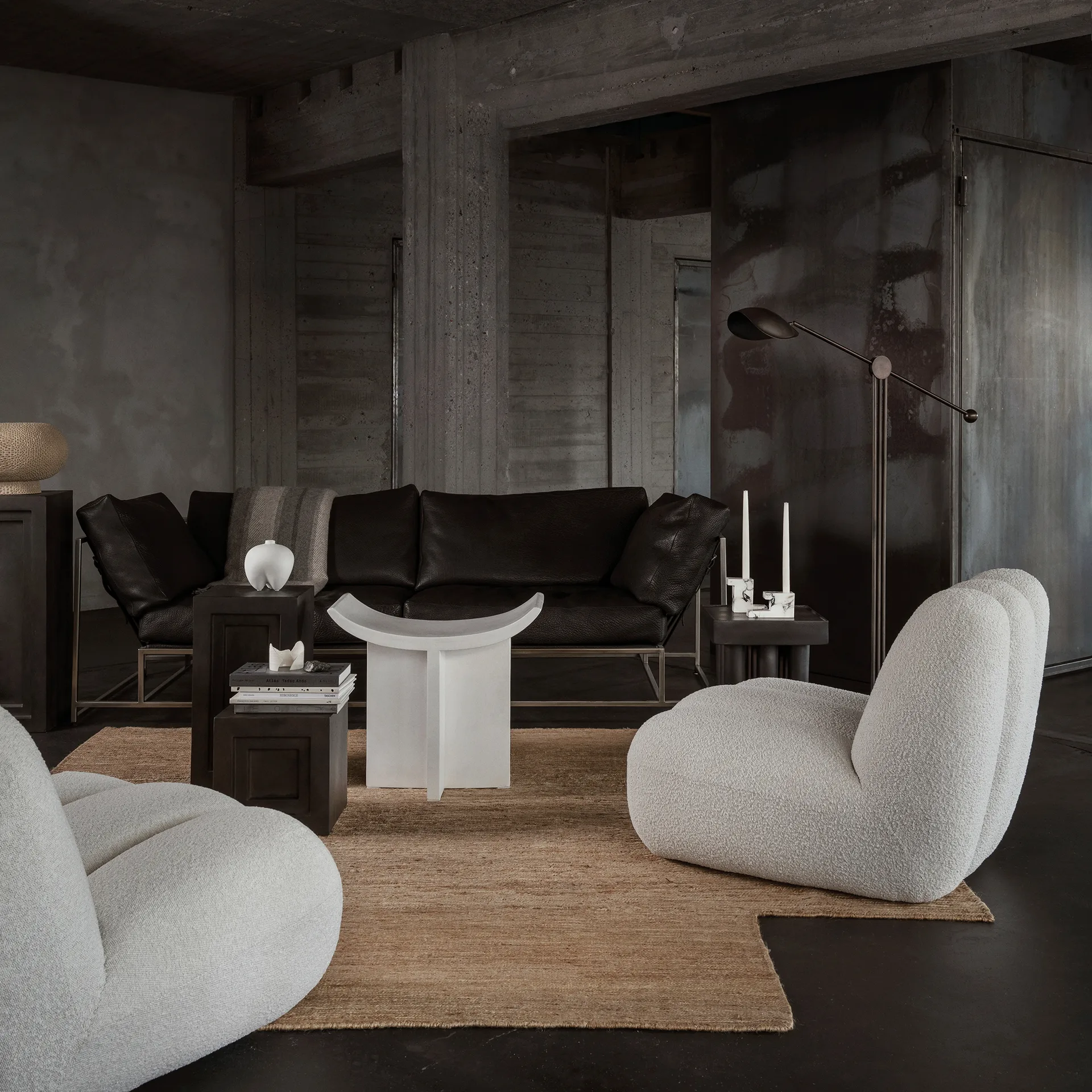 Σκαμπό Brutus 50x60 εκατοστά, Bone White 101 Copenhagen