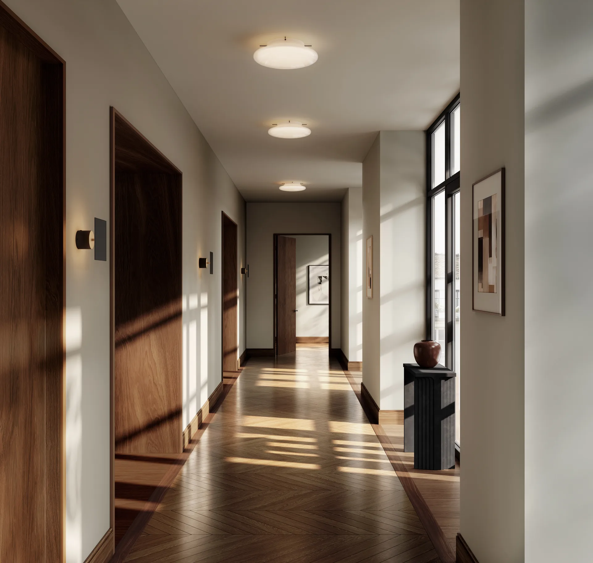 Chameleon επιτοίχιο φωτιστικό, Burned Black 101 Copenhagen