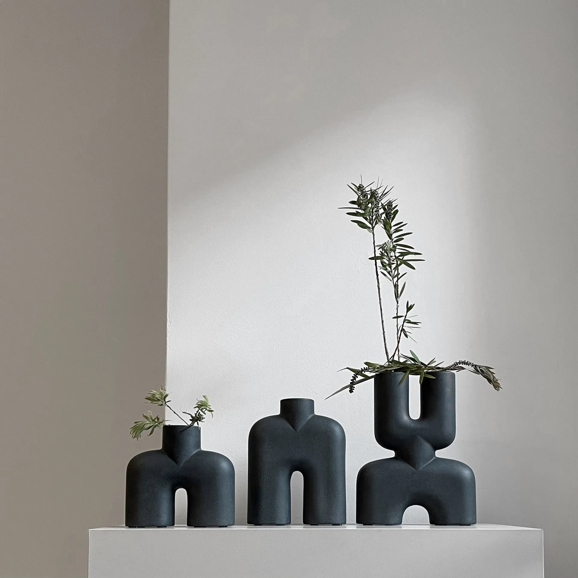 Cobra Double Mini βάζο 22x28 εκατοστά, Μαύρο 101 Copenhagen