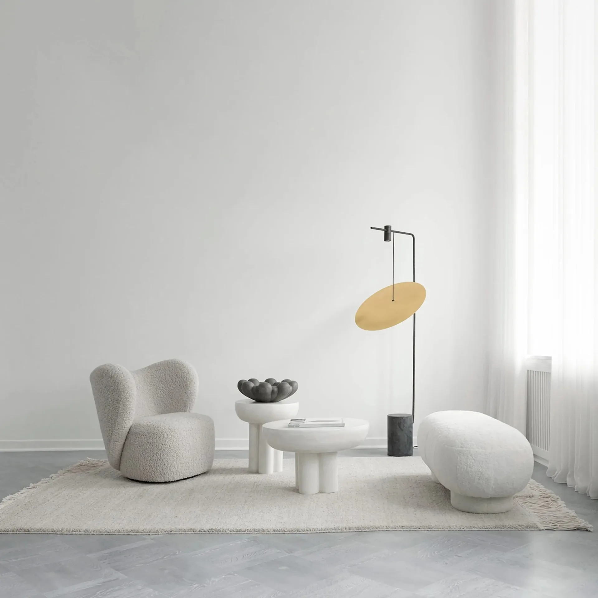 Crown Τραπεζάκι tall Ø45 εκ, Bone white 101 Copenhagen