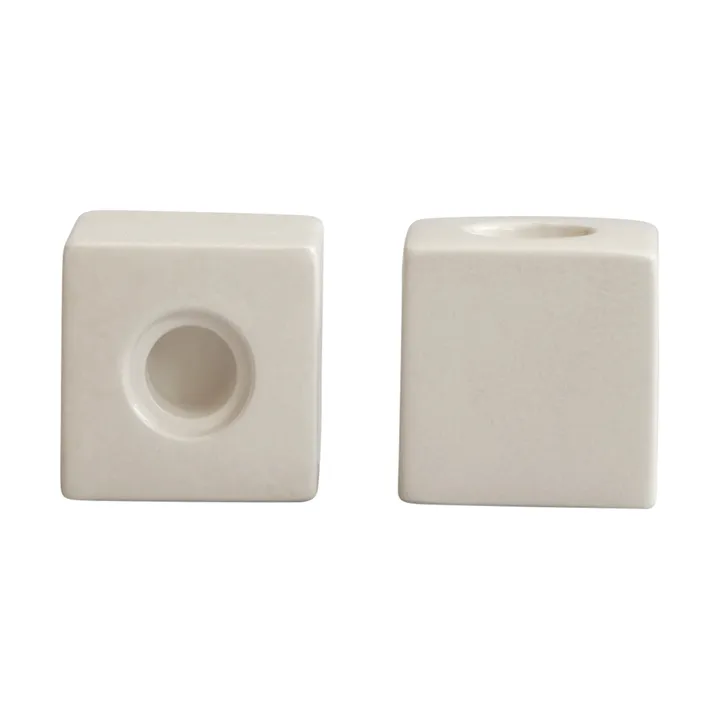 Cube κηροπήγιο 2-pack - High Glaze Birch - 101 Copenhagen