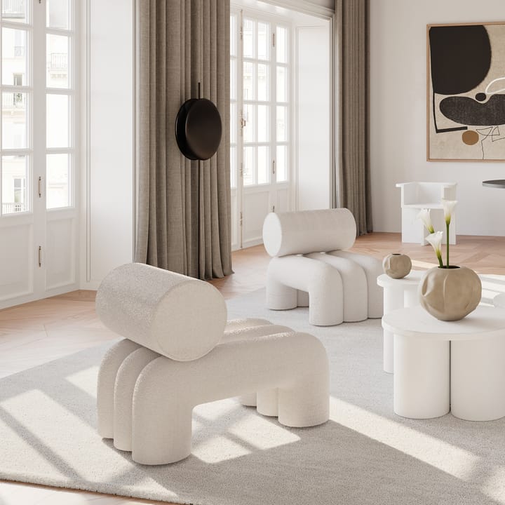 Foku Chair πολυθρόνα lounge, Bouclé 101 Copenhagen