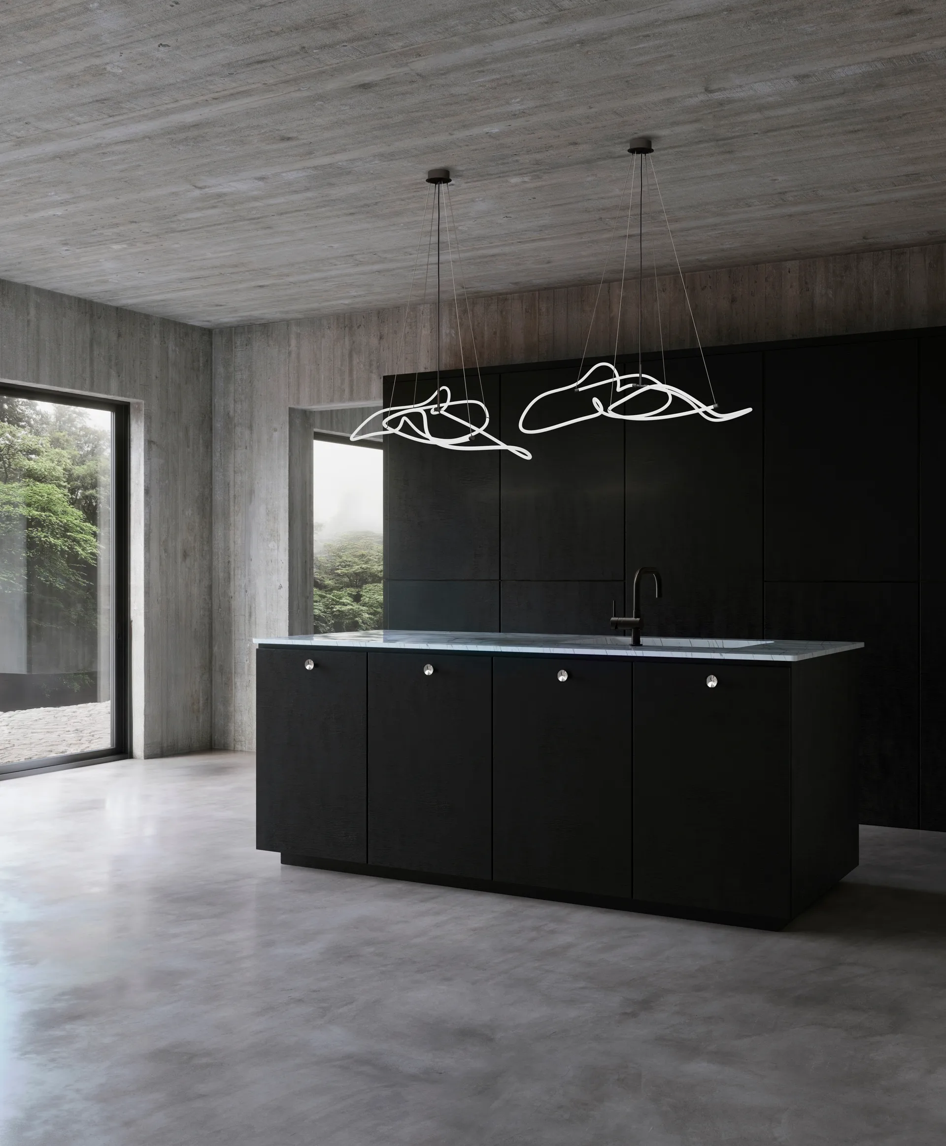 Ghost Chandelier mini φωτιστικό οροφής, Καμένο μαύρο 101 Copenhagen