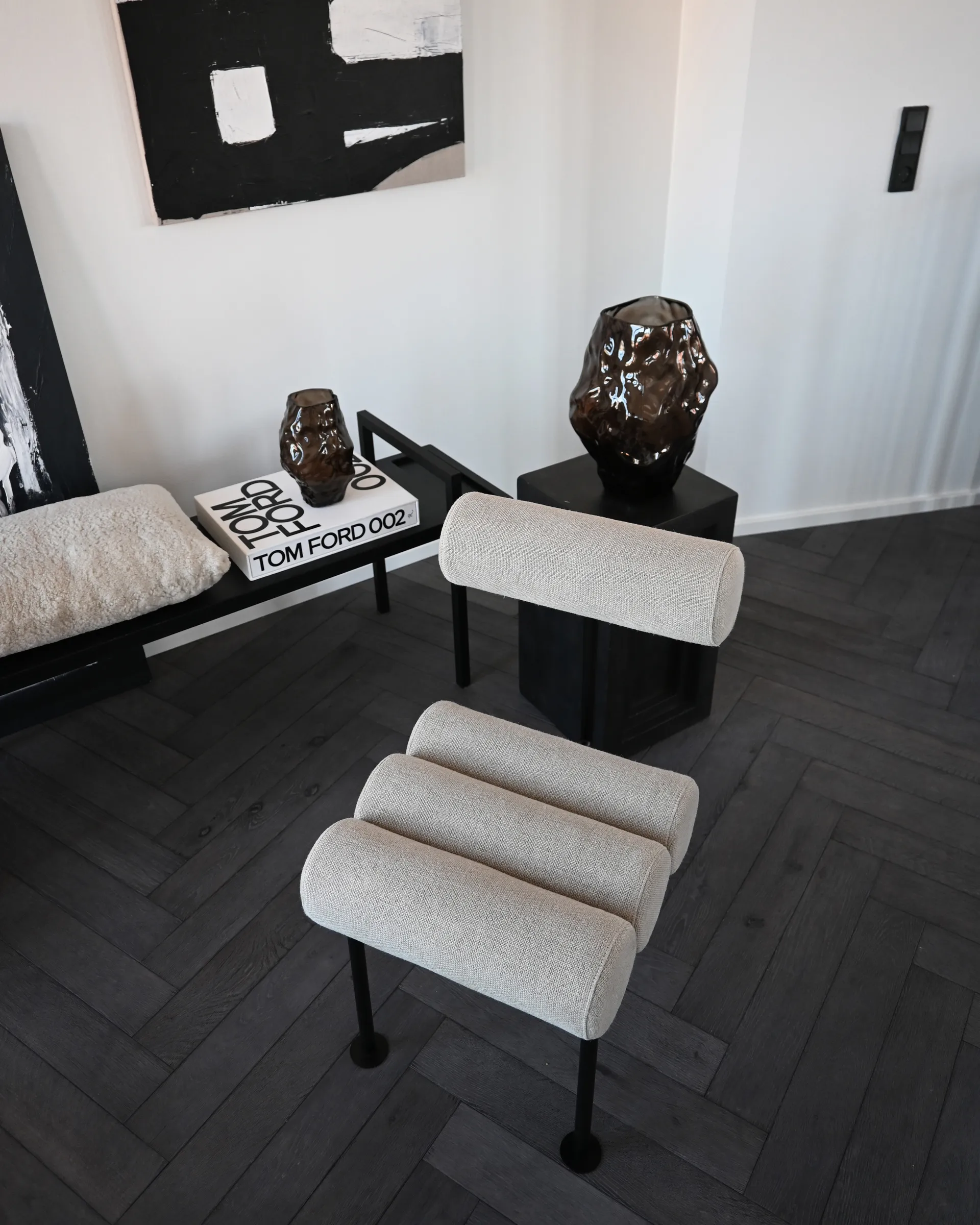 Hiro καρέκλα τραπεζαρίας, Black frame-Sand 101 Copenhagen