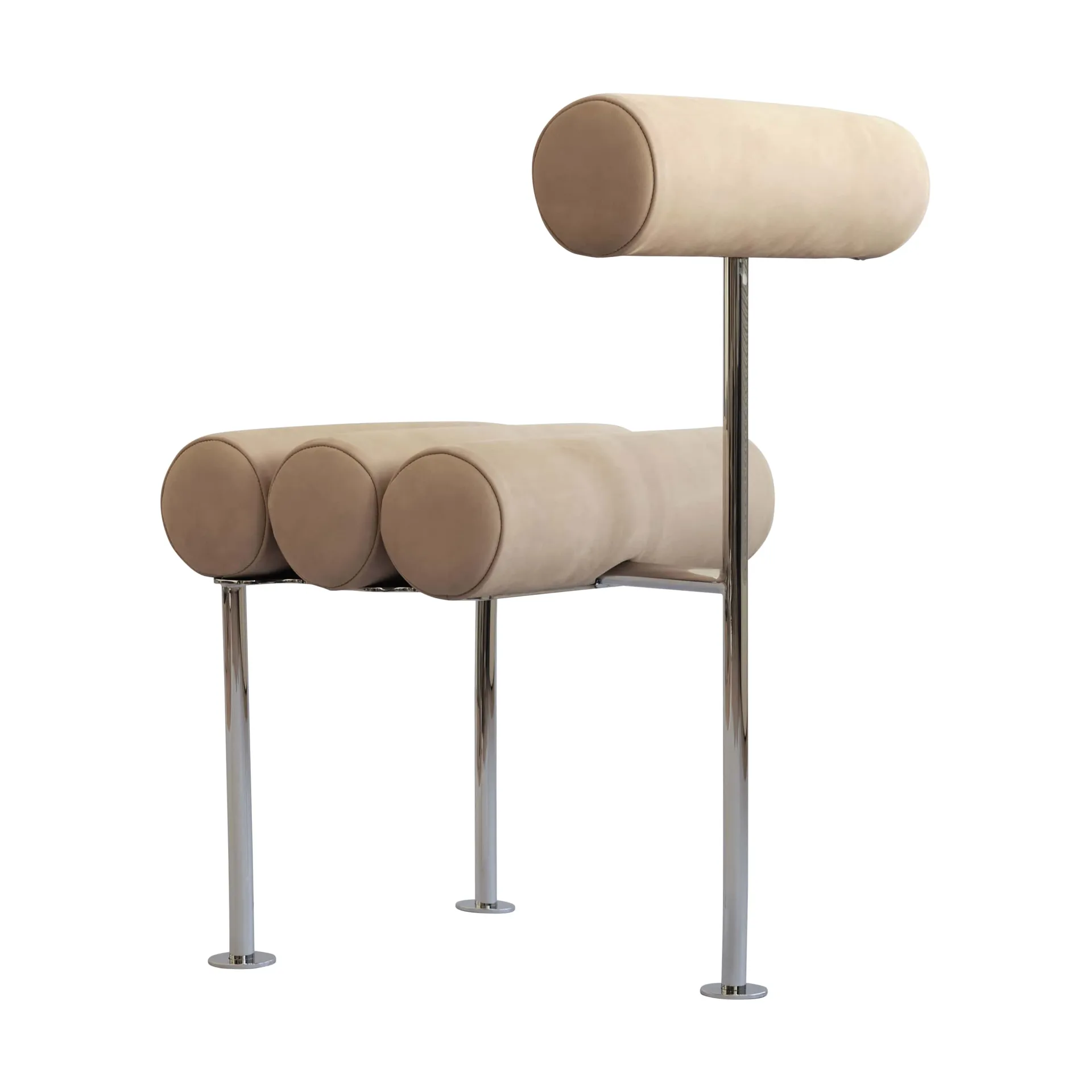 Hiro καρέκλα τραπεζαρίας, Stainless steel-nubuck 101 Copenhagen