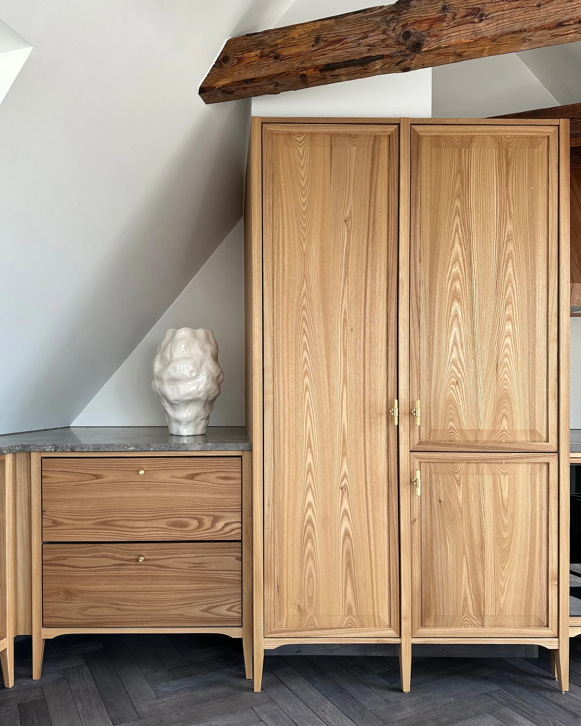 Katachi βάζο medio, High glaze birch 101 Copenhagen