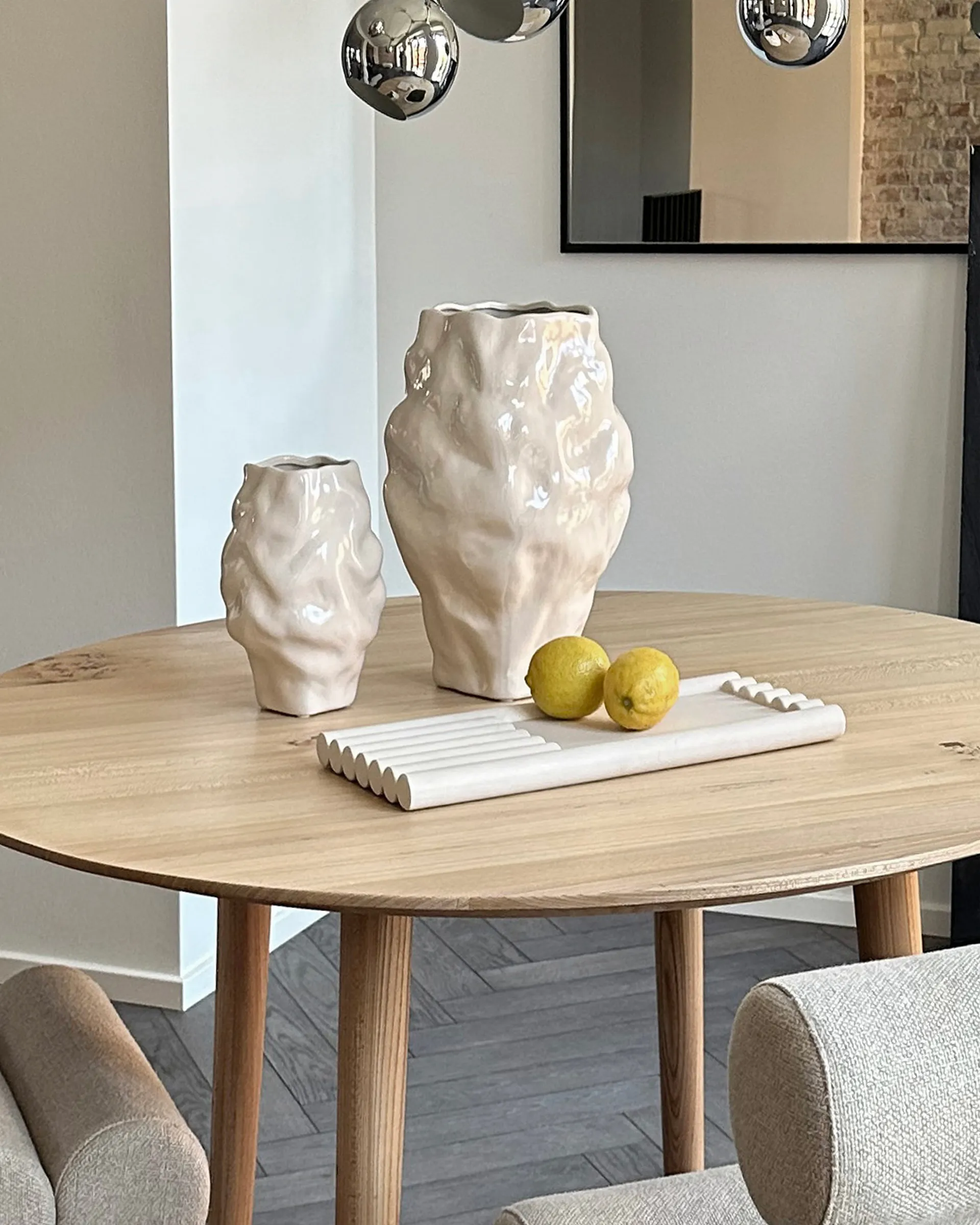 Katachi βάζο medio, High glaze birch 101 Copenhagen