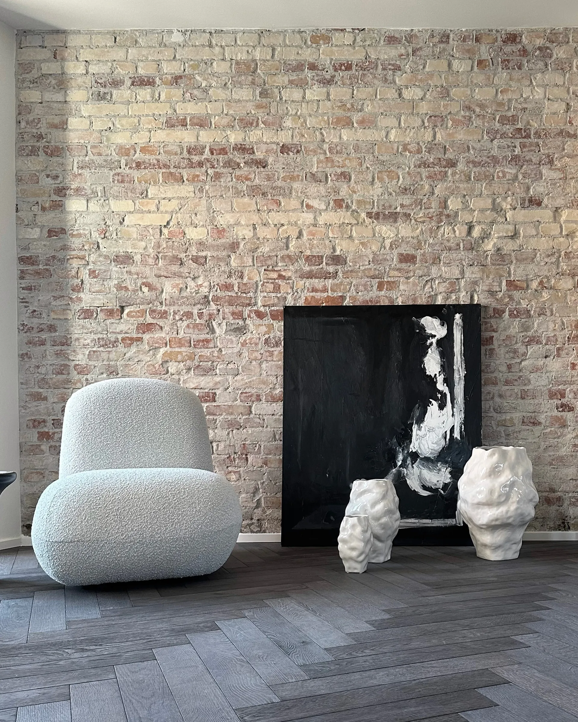 Katachi βάζο medio, High glaze birch 101 Copenhagen