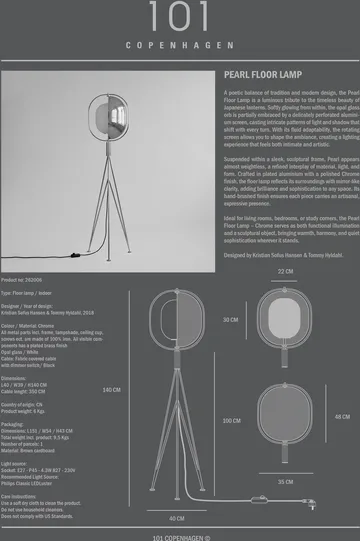 Pearl επιδαπέδια λάμπα - Chrome - 101 Copenhagen
