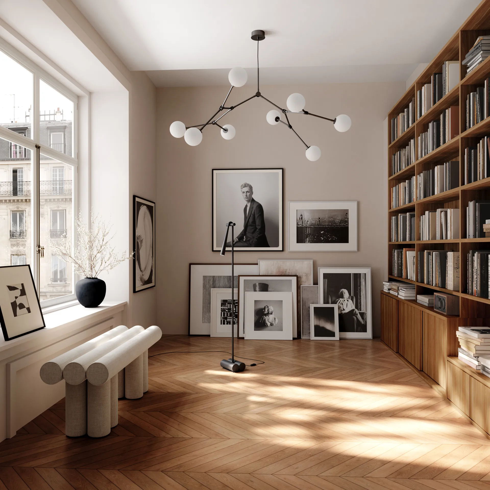 Snake επιδαπέδια λάμπα, Burned Black 101 Copenhagen