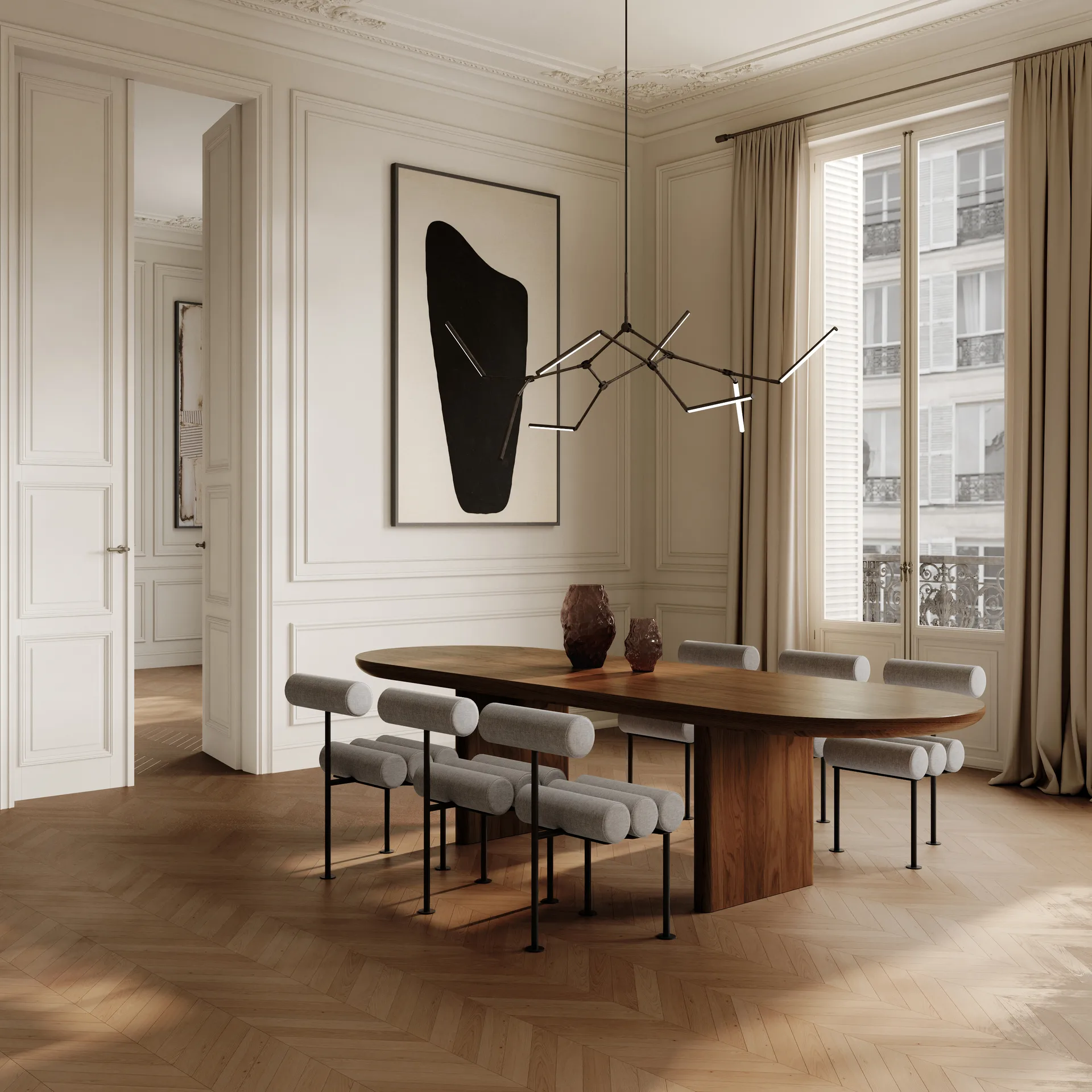 Stick chandelier πολυέλαιος, Bronze 101 Copenhagen