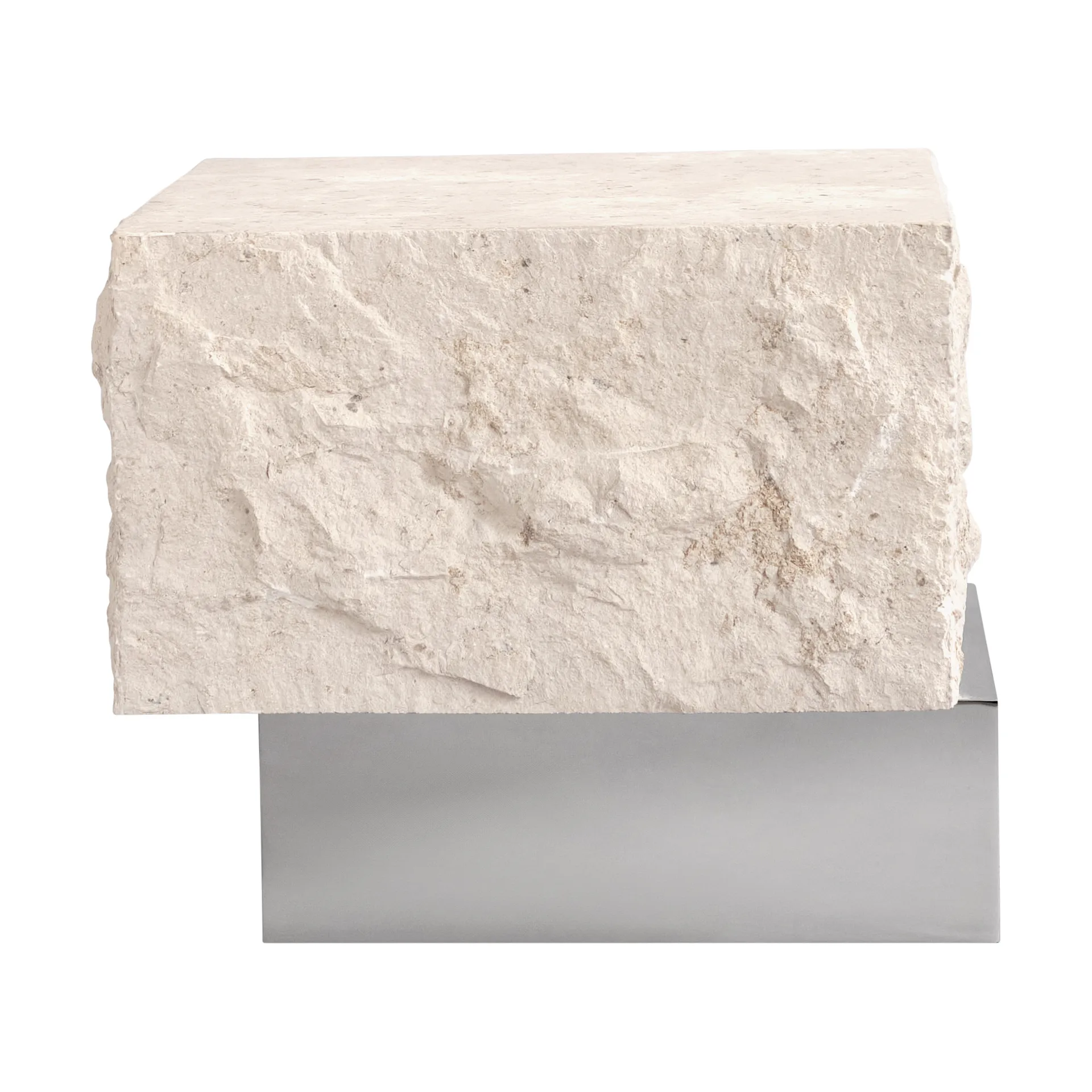 Temple βοηθητικό τραπεζάκι low 42x40 εκ., Chrome-limestone 101 Copenhagen