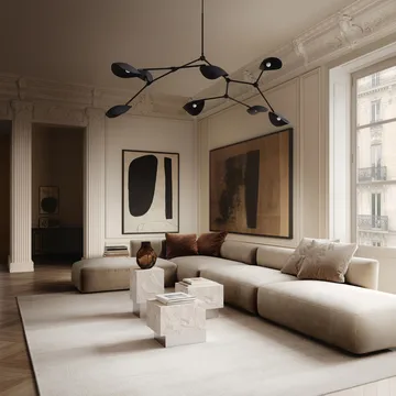 Temple βοηθητικό τραπεζάκι low 42x40 εκ. - Chrome-limestone - 101 Copenhagen