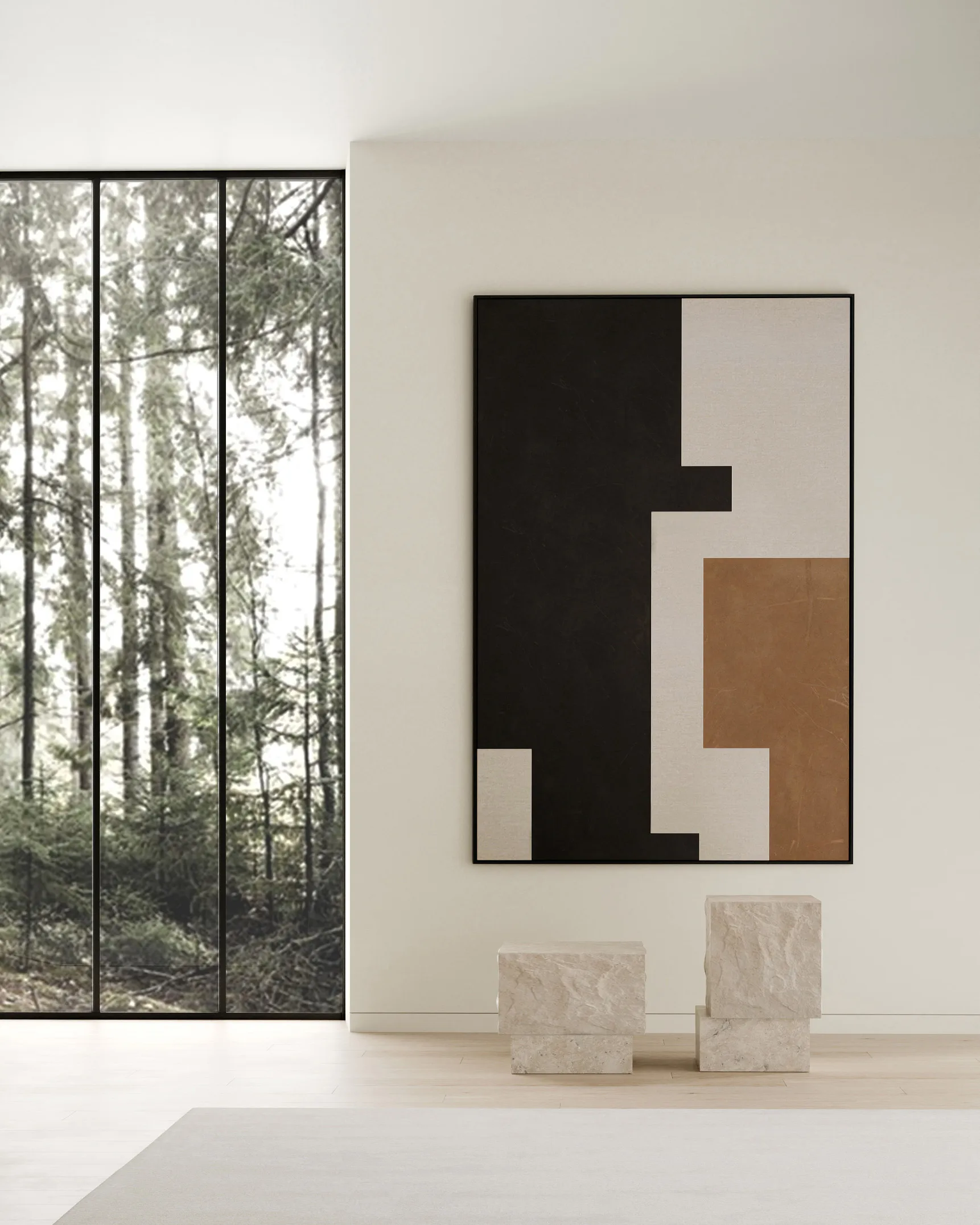 Temple βοηθητικό τραπεζάκι low 42x40 εκ., Chrome-limestone 101 Copenhagen