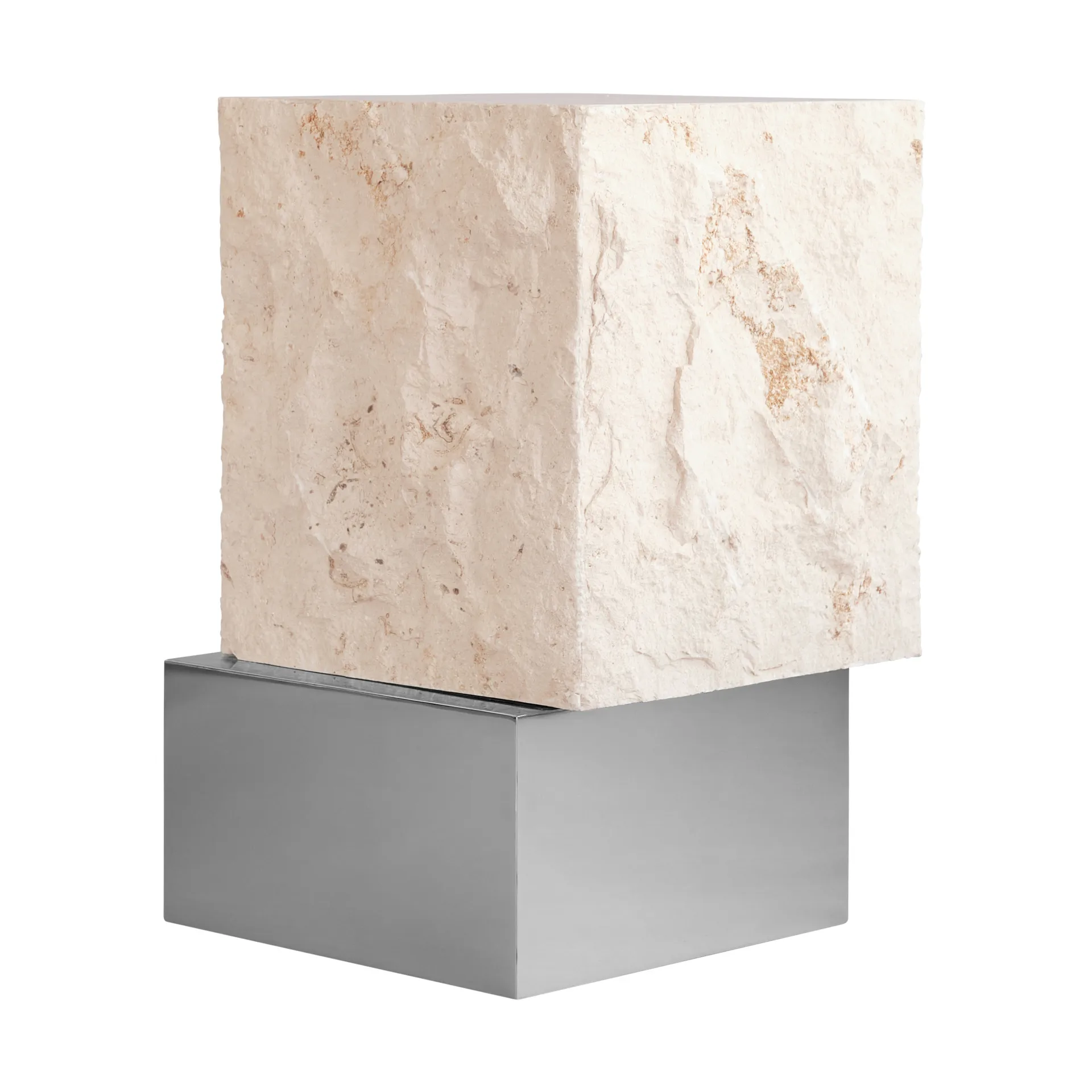 Temple βοηθητικό τραπεζάκι tall 50x33 εκ., Chrome-limestone 101 Copenhagen