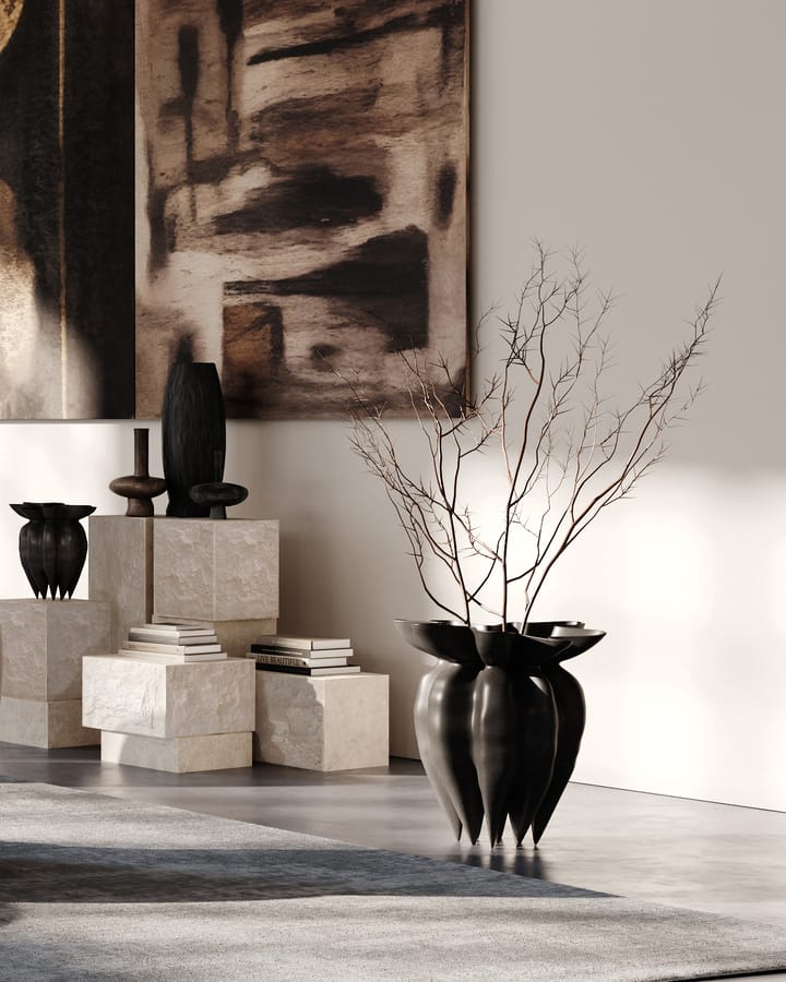 Temple βοηθητικό τραπεζάκι tall 50x33 εκ., Chrome-limestone 101 Copenhagen