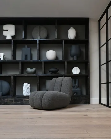 Καρέκλα σαλονιού Toe bouclé - Deep taupe - 101 Copenhagen