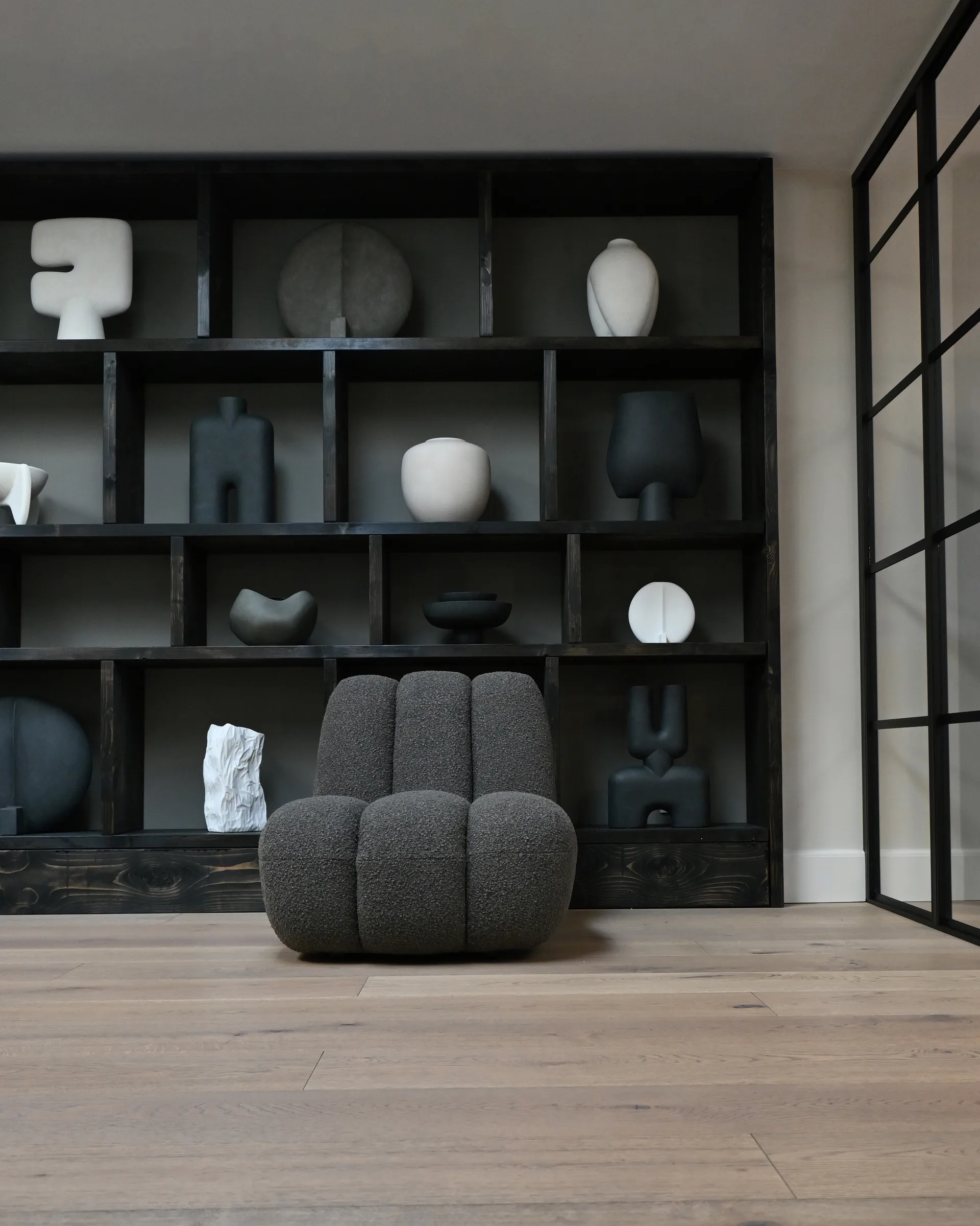 Καρέκλα σαλονιού Toe bouclé, Deep taupe 101 Copenhagen