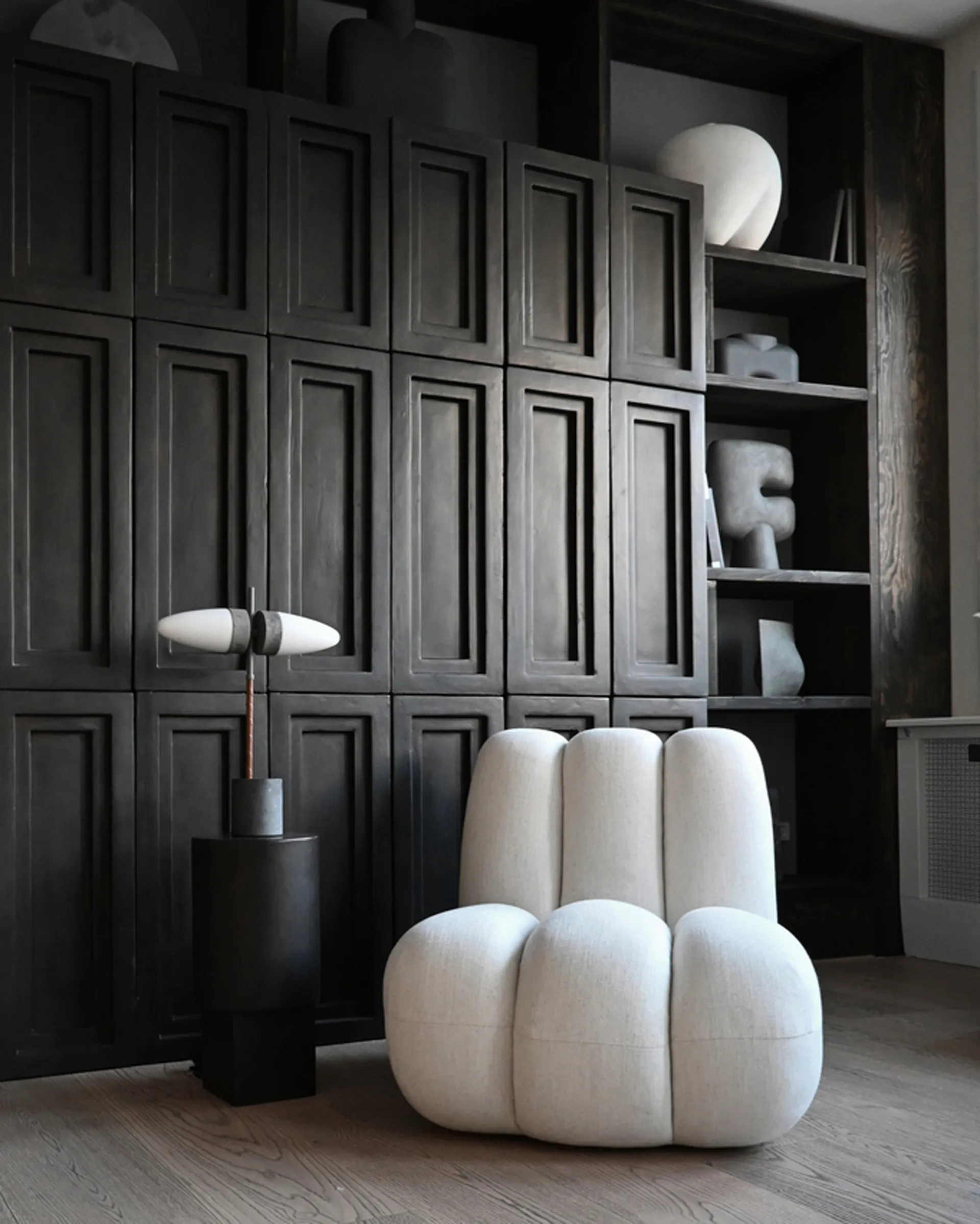 Καρέκλα σαλονιού Toe bouclé λινό, white chalk 101 Copenhagen