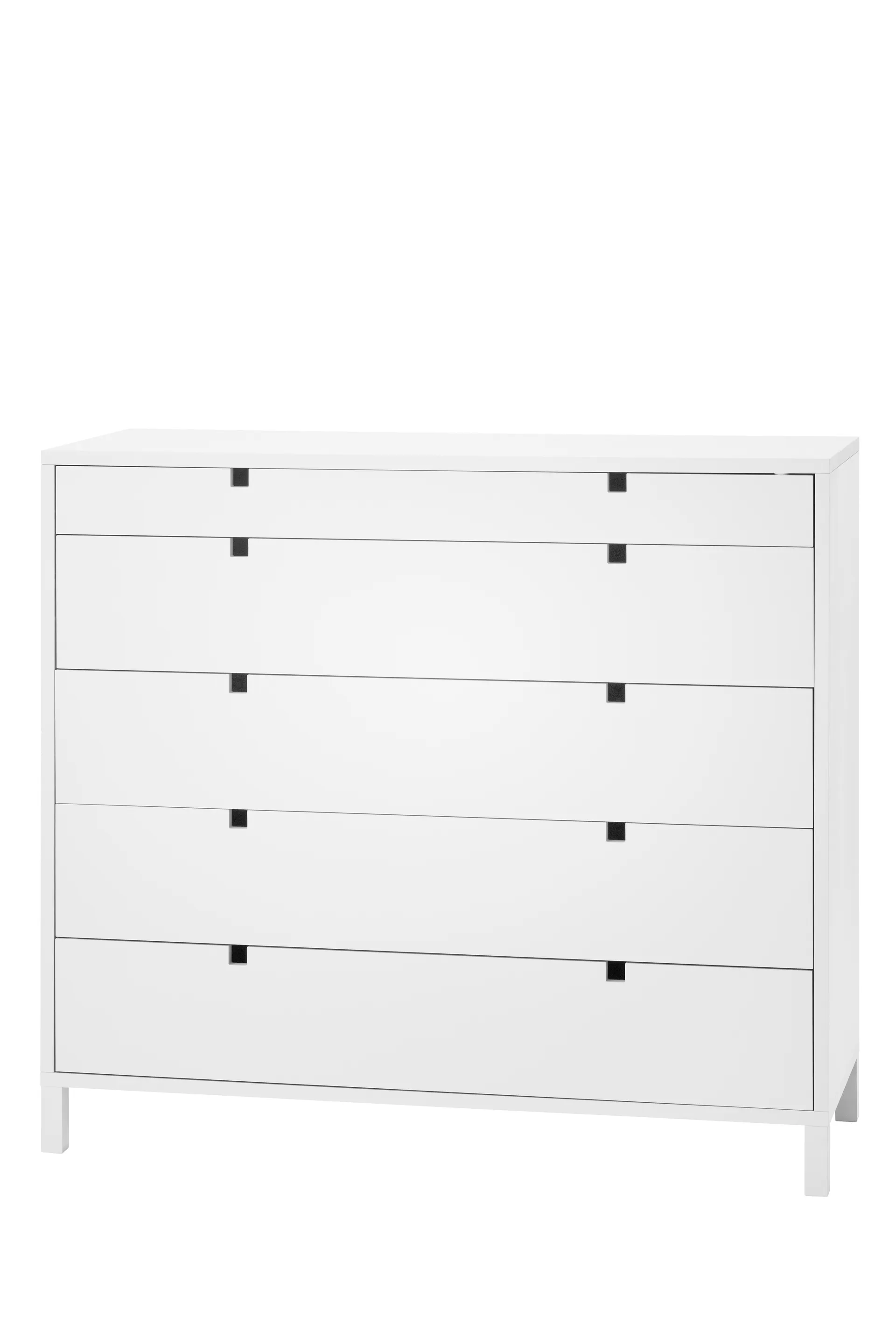 Τετράγωνη συρταριέρα, 5 συρτάρια, Λευκό 1898