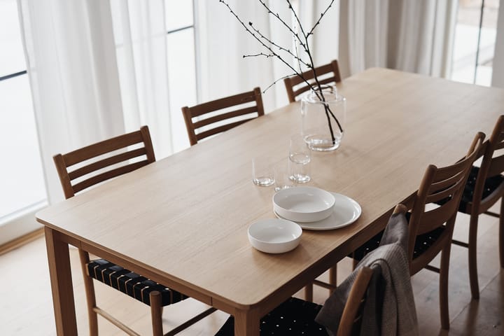 Τραπεζαρία Alfred 90x220 cm, Λευκό-χρωματισμένη βελανιδιά 1898