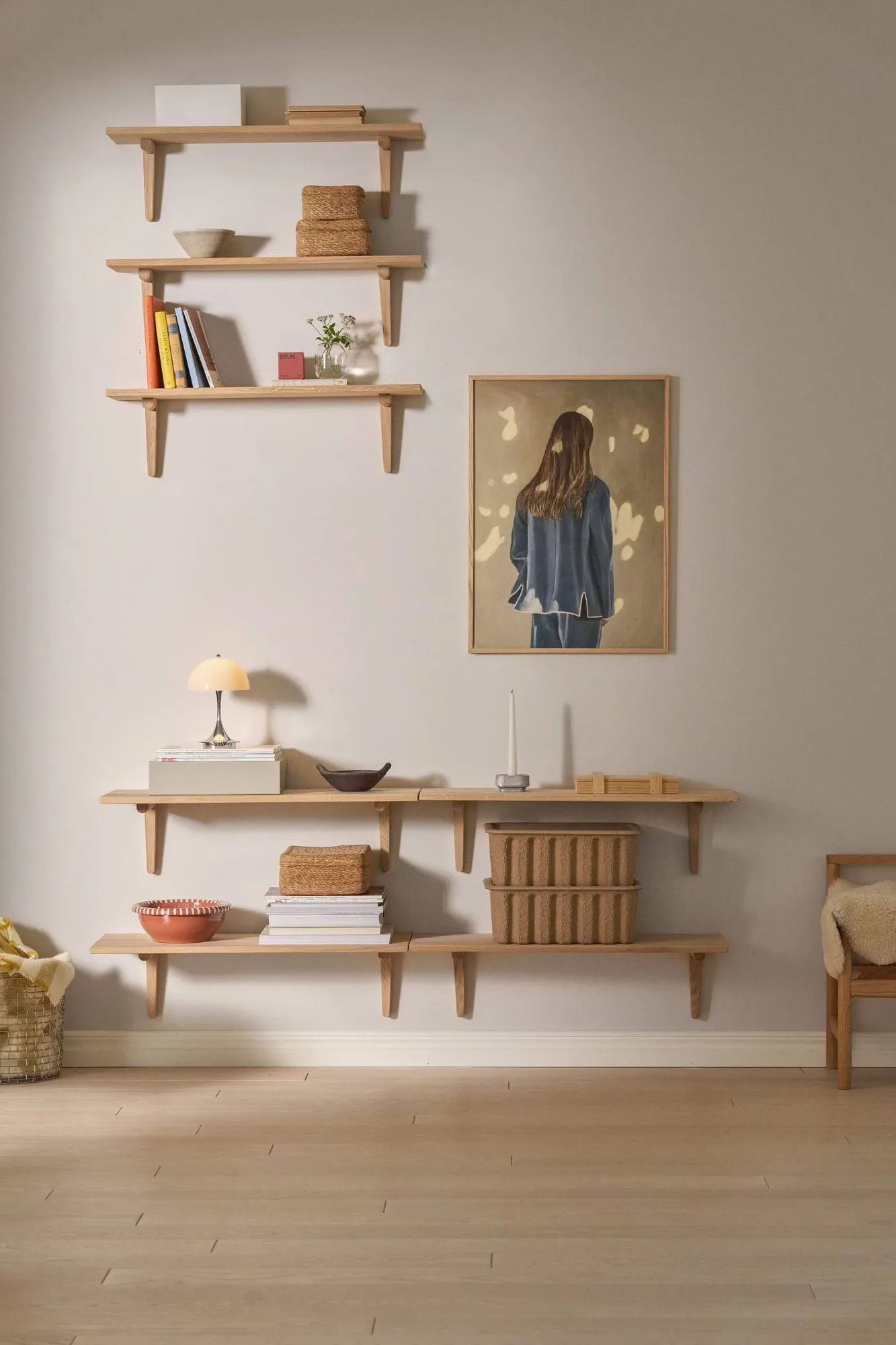 Ράφι κονσόλας Bäckebo, Δρυς, 80x30x20 εκ. 1898