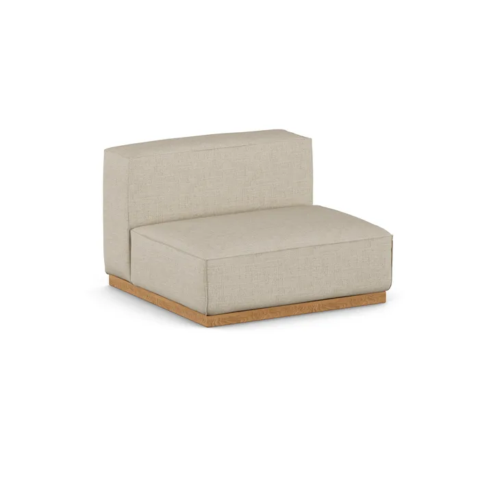 Πολυθρόνα Bergsdal 1,5 θέσεων - Bern beige 0341-Φράξος βαμμένος σε απόχρωση δρυός, 1,5 θέσεων - 1898