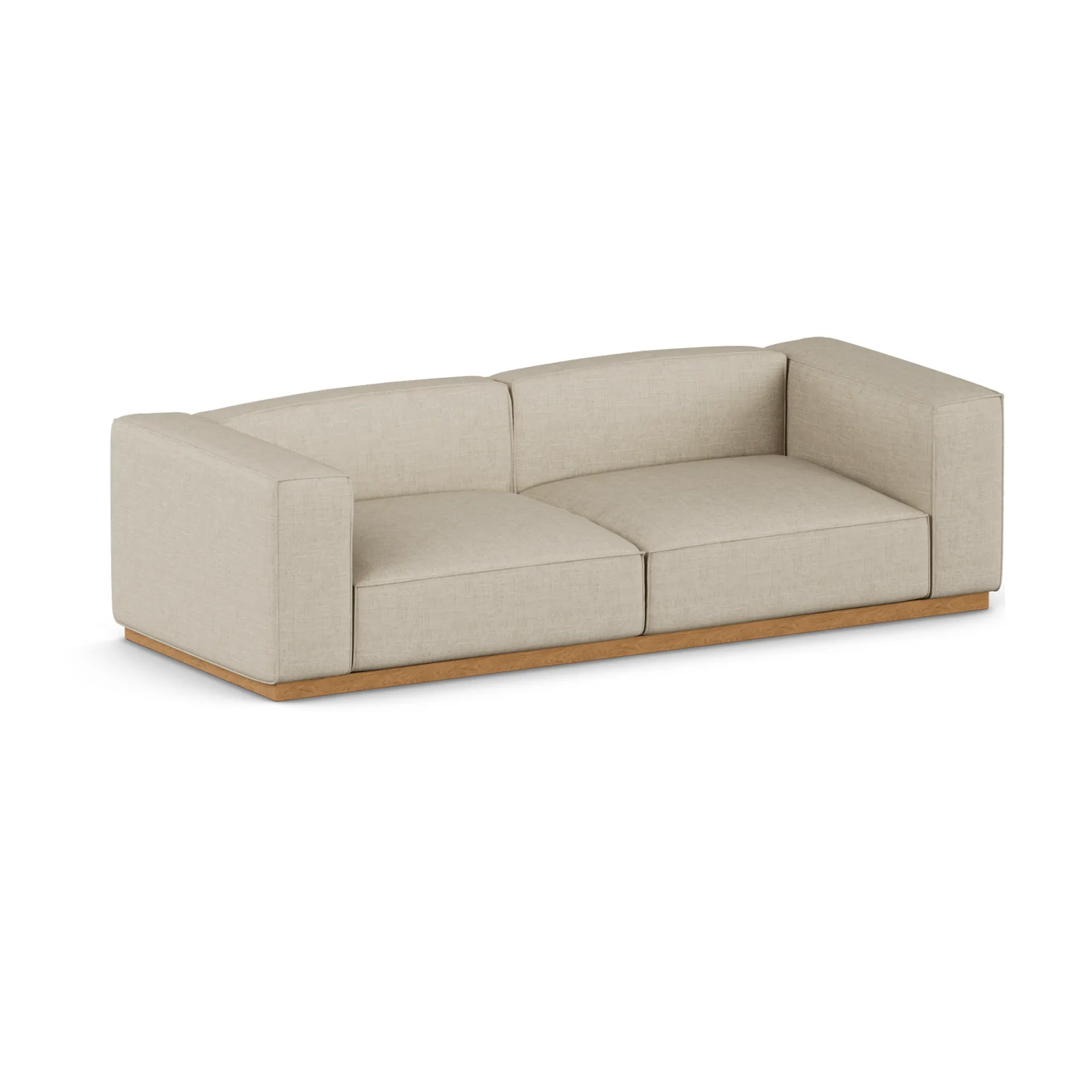 Bergsdal καναπές , Bern beige 0341-Φράξος βαμμένος σε απόχρωση δρυός, 3 θέσεων 1898