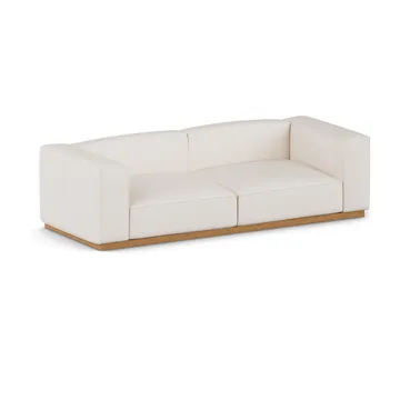 Bergsdal καναπές  - Caleido beige 9600-Φράξος βαμμένος σε απόχρωση δρυός, 3 θέσεων - 1898