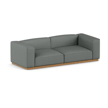 Bergsdal καναπές  - Caleido grey 1240-Φράξος βαμμένος σε απόχρωση δρυός, 3 θέσεων - 1898