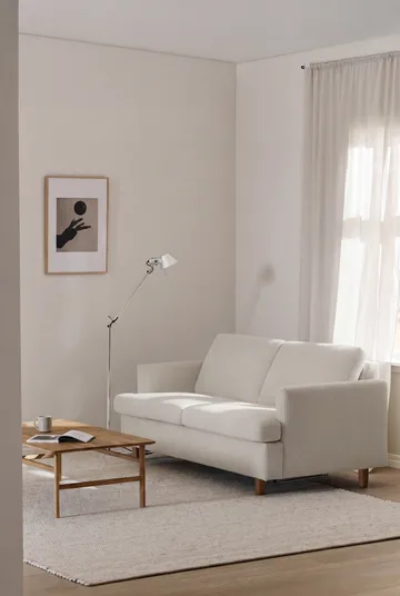 Binga 2,5-θέσιος καναπές-κρεβάτι - Jump Off White 1954-σκουρόχρωμη βαμμένη τέφρα - 1898