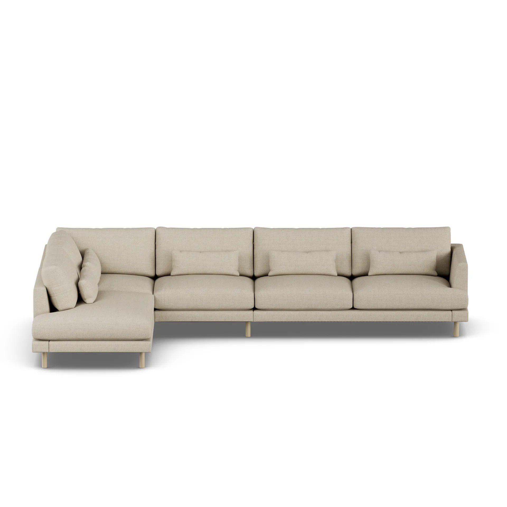 Bredhult καναπές, Bern Beige 0341-Λευκή λαδωμένη δρυς, 4 θέσεων B2 1898