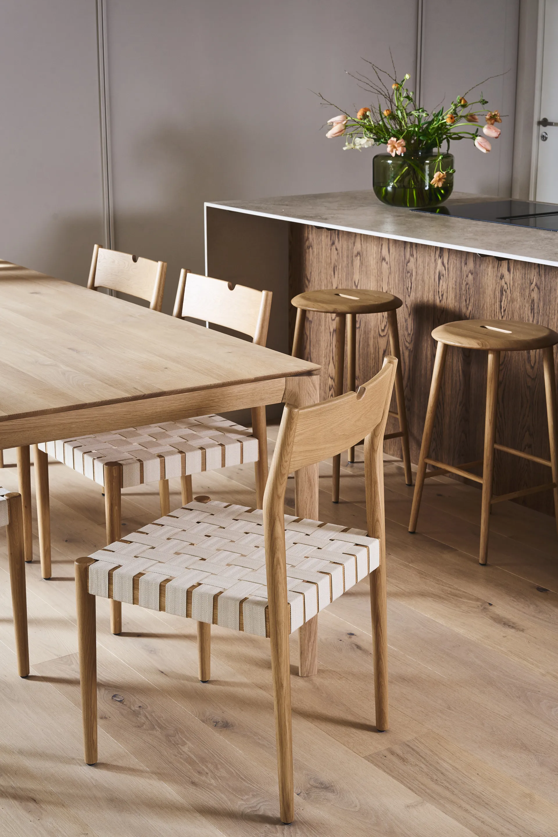 Ekeryd καρέκλα τραπεζαρίας, Webbing-laquered oak 1898