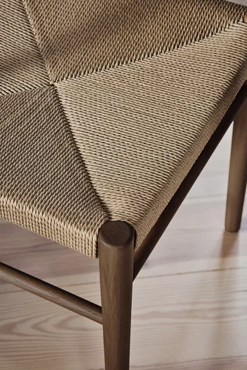 Fridhem καρέκλα τραπεζαρίας - Καπνισμένη λακαρισμένη δρυς-φυσική πλέξη - 1898