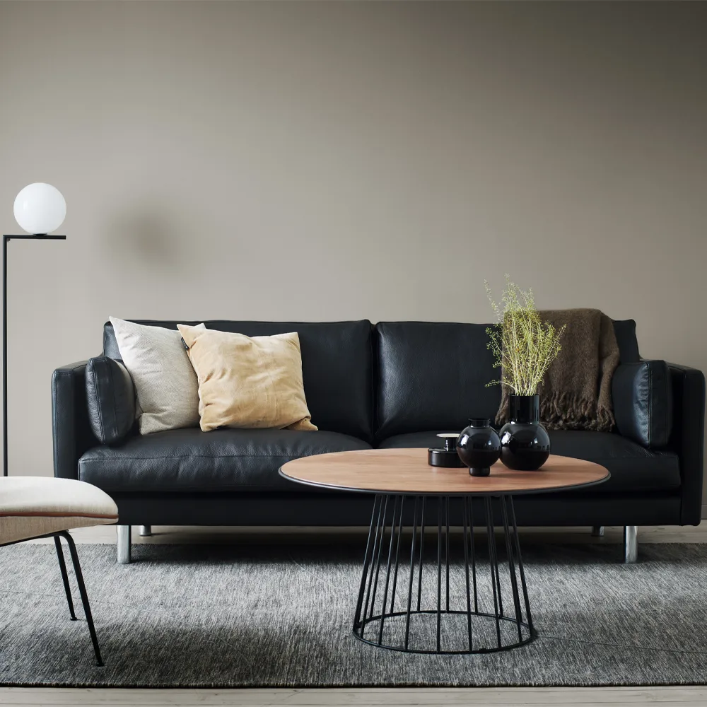 Τριθέσιος καναπές, Haga, Κονιάκ Sevilla 4003-ανοιχτή δρυς 1898