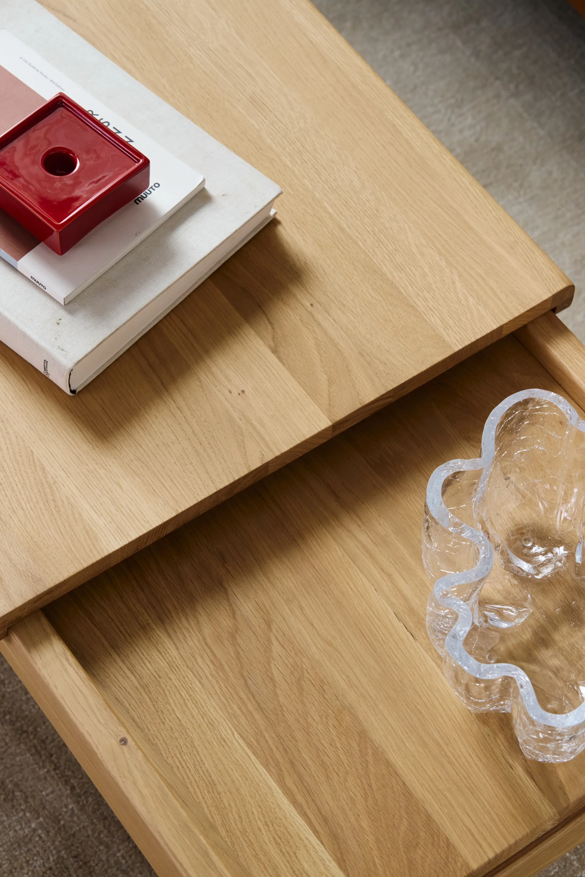 Τραπεζάκι σαλονιού Knutskog 115x52x41 cm, Φυσική λουστραρισμένη δρυς 1898