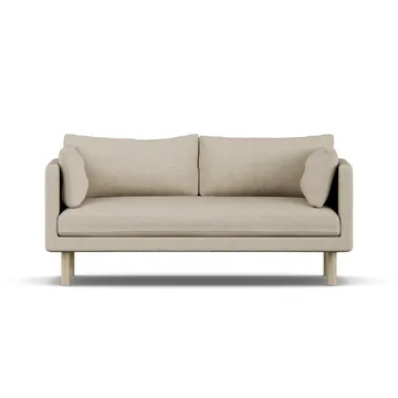 Linnevik καναπές - Bern Beige 0341-Λευκή λαδωμένη δρυς, 2 θέσεων, χωρίς φούστα - 1898