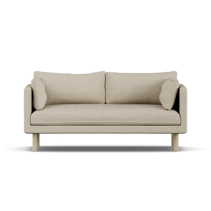 Linnevik καναπές - Bern Beige 0341-Λευκή λαδωμένη δρυς, 2 θέσεων, χωρίς φούστα - 1898