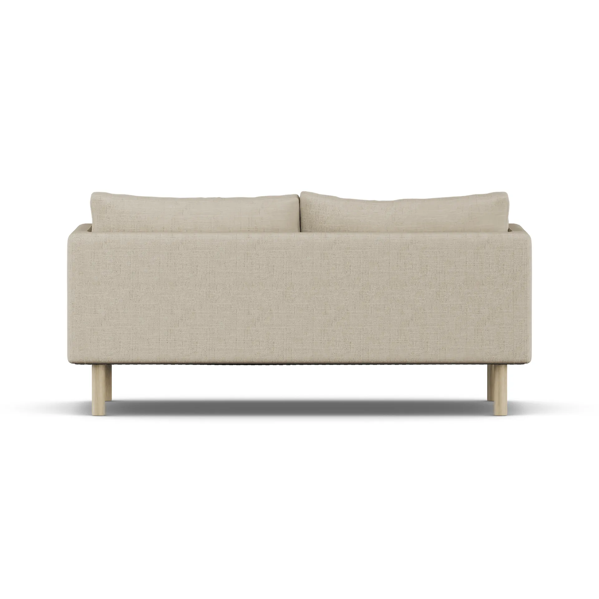 Linnevik καναπές, Bern Beige 0341-Λευκή λαδωμένη δρυς, 2 θέσεων, χωρίς φούστα 1898