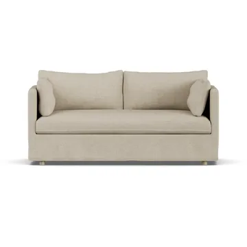 Linnevik καναπές - Bern beige 0341-Λευκή λαδωμένη δρυς, 2 θέσεων, με φούστα - 1898