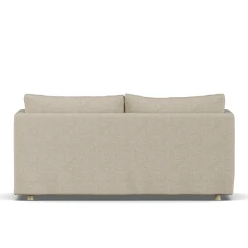 Linnevik καναπές - Bern beige 0341-Λευκή λαδωμένη δρυς, 2 θέσεων, με φούστα - 1898
