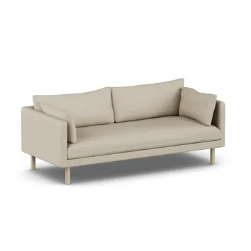 Linnevik καναπές - Bern Beige 0341-Λευκή λαδωμένη δρυς, 3 θέσεων, χωρίς φούστα - 1898