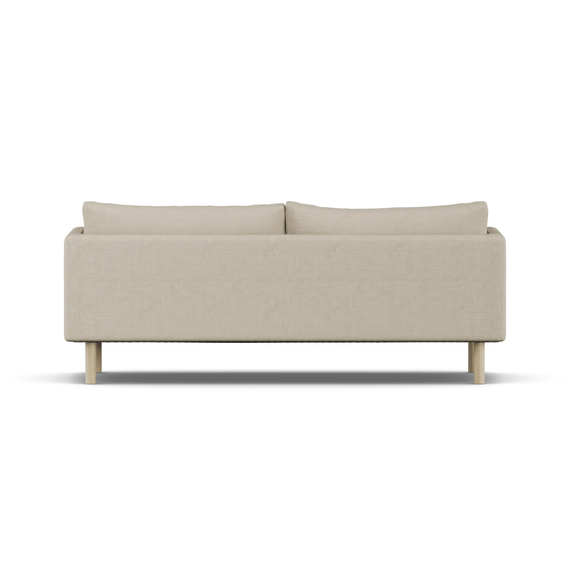 Linnevik καναπές, Bern Beige 0341-Λευκή λαδωμένη δρυς, 3 θέσεων, χωρίς φούστα 1898