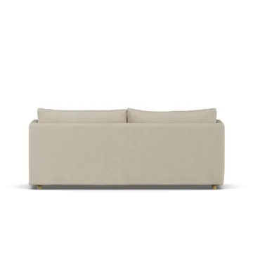 Linnevik καναπές - Bern Beige 0341-Λευκή λαδωμένη δρυς, 3 θέσεων, με φούστα - 1898