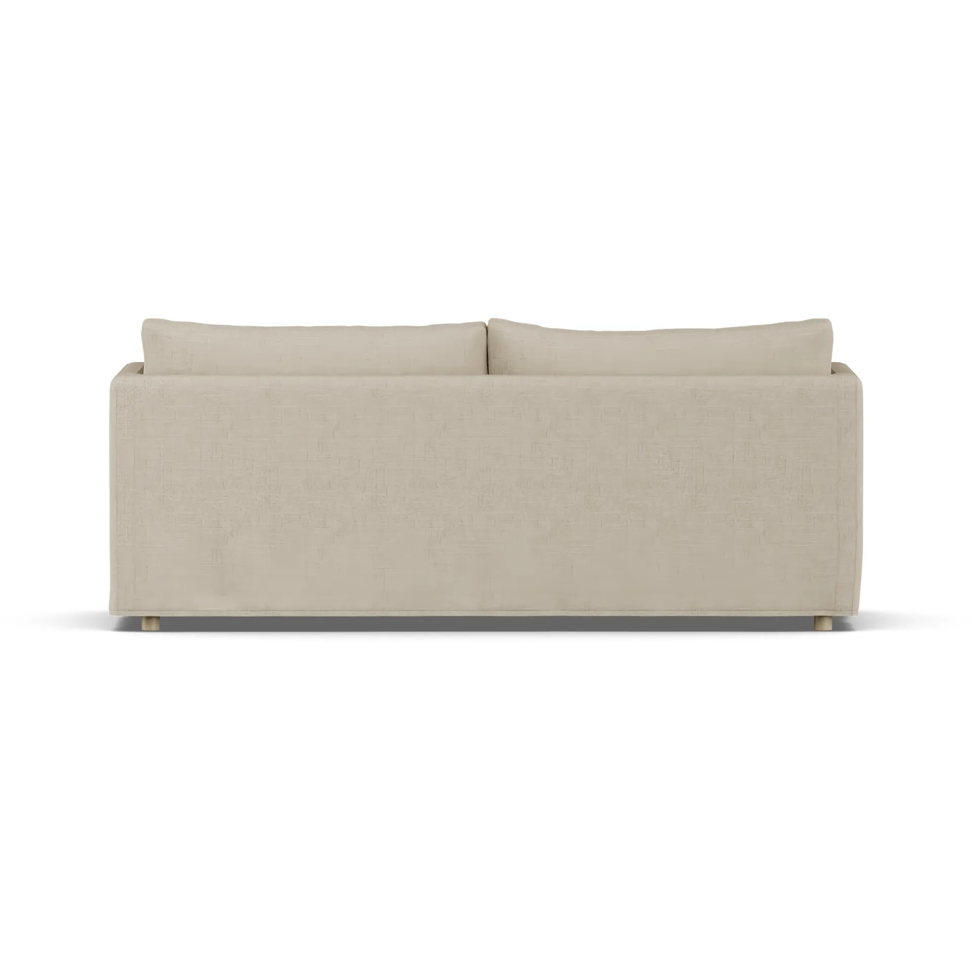 Linnevik καναπές, Bern Beige 0341-Λευκή λαδωμένη δρυς, 3 θέσεων, με φούστα 1898
