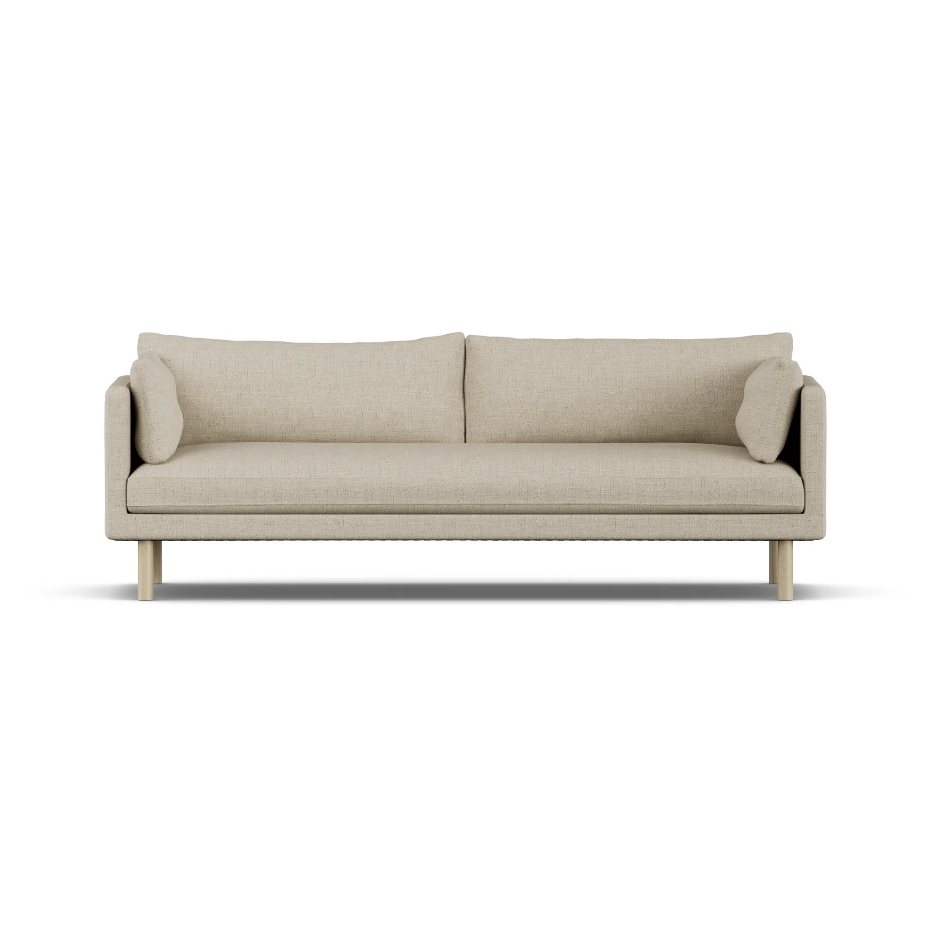 Linnevik καναπές, Bern Beige 0341-Λευκή λαδωμένη δρυς, 4 θέσεων, χωρίς φούστα 1898