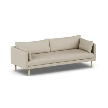Linnevik καναπές - Bern Beige 0341-Λευκή λαδωμένη δρυς, 4 θέσεων, χωρίς φούστα - 1898