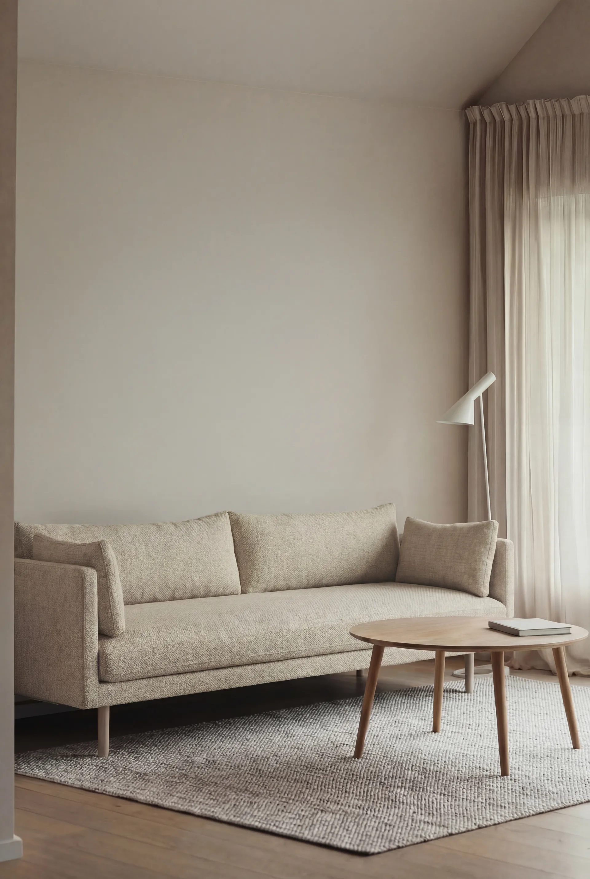 Linnevik καναπές, Bern Beige 0341-Λευκή λαδωμένη δρυς, 4 θέσεων 1898