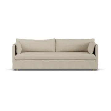 Linnevik καναπές - Bern beige 0341-Λευκή λαδωμένη δρυς, 4 θέσεων, με φούστα - 1898
